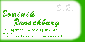 dominik ranschburg business card
